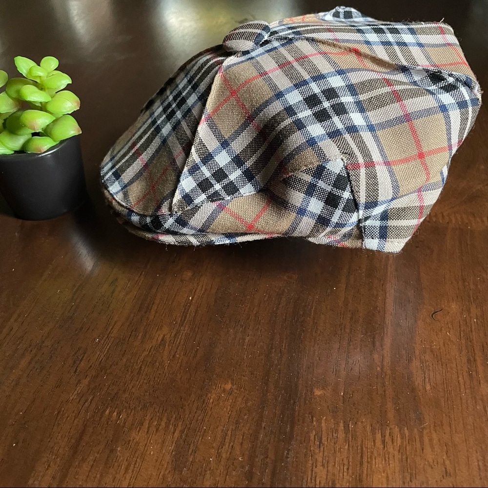 LOCHCARRON Of Scotland 100% Pure Wool Camel Tartan Plaid Check Flat Cap Hat